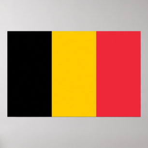 Impression encadrée avec Drapeau de Belgique