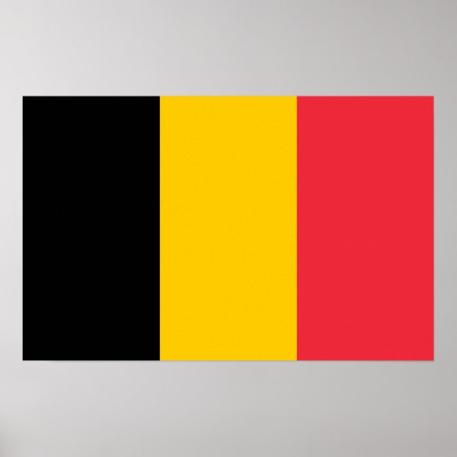 Impression encadrée avec Drapeau de Belgique (Devant)