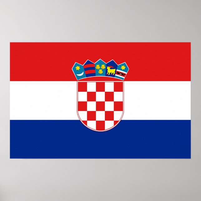 Impression encadrée avec Drapeau de Croatie (Devant)