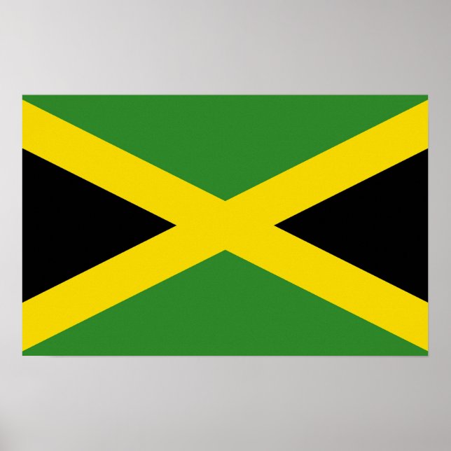 Impression encadrée avec Drapeau de Jamaïque (Devant)