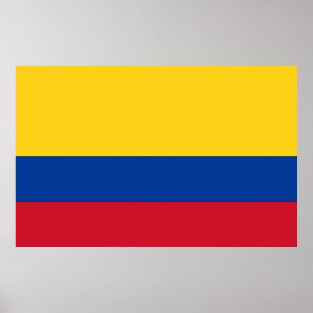 Impression encadrée avec Drapeau de la Colombie (Devant)
