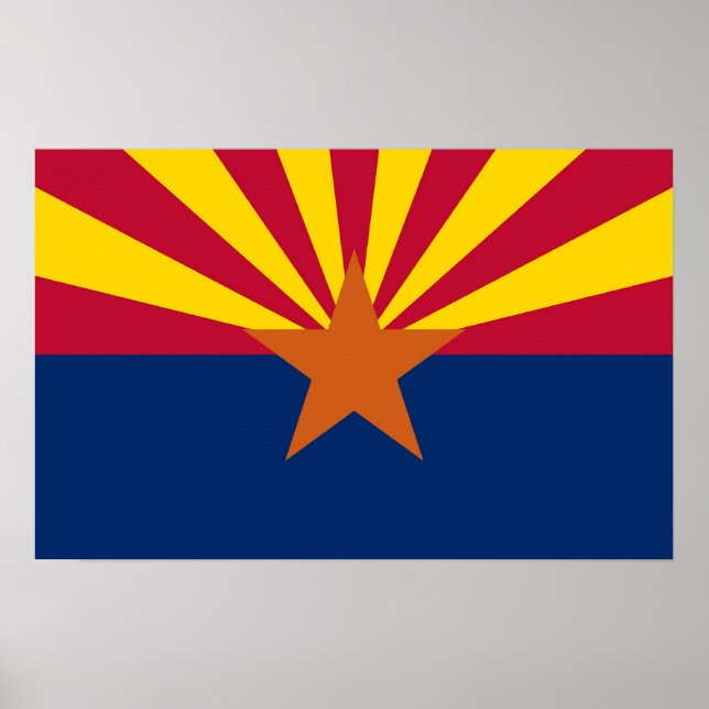 Impression encadrée avec Drapeau de l'Arizona, U.S (Devant)