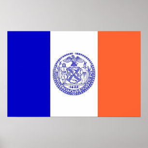Impression encadrée avec Drapeau de New York, U.S.