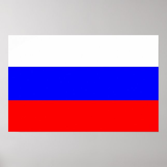 Impression encadrée avec Drapeau de Russie (Devant)