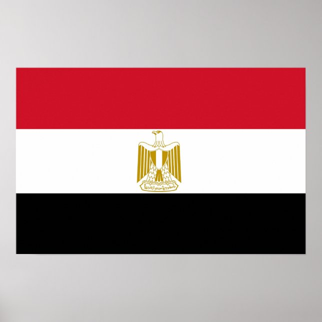 Impression encadrée avec Drapeau d'Egypte (Devant)