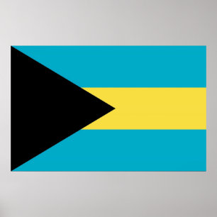 Impression encadrée avec Drapeau des Bahamas