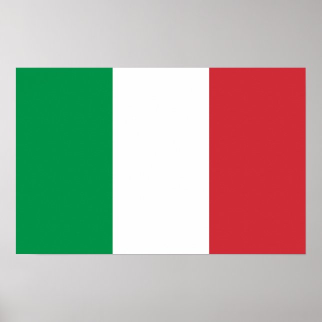 Impression encadrée avec Drapeau d'Italie (Devant)