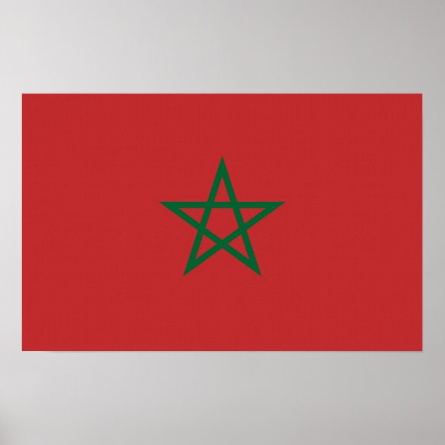 Impression encadrée avec Drapeau du Maroc (Devant)