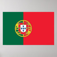 Impression encadrée avec Drapeau du Portugal