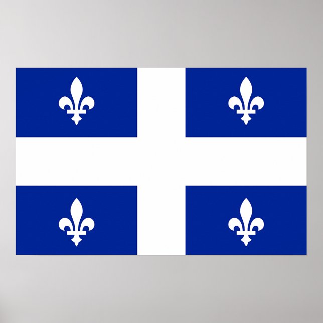 Impression encadrée avec Drapeau du Québec, Canada (Devant)