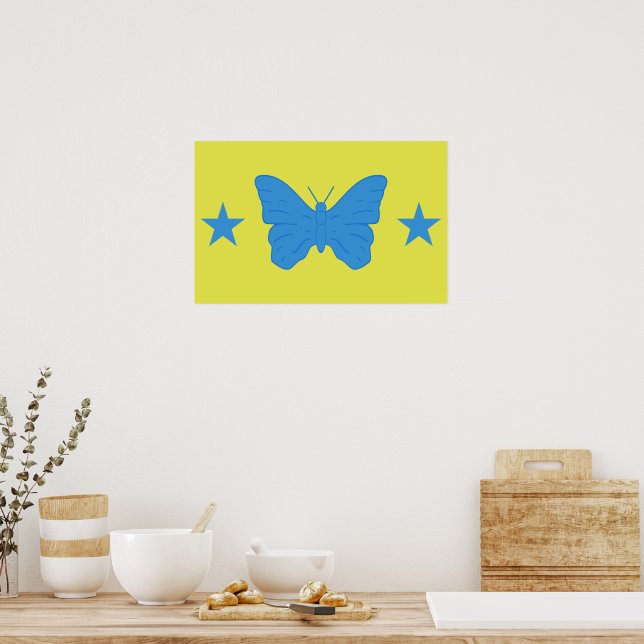 Impression encadrée avec le drapeau de Bady Bassit (Cuisine)