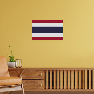 Impression encadrée avec le drapeau de la Thaïland