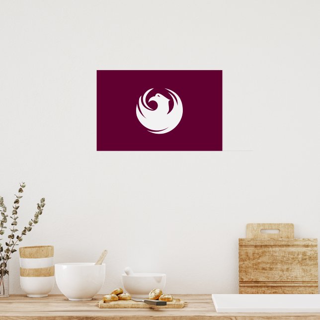 Impression encadrée avec le drapeau de Phoenix, Ar (Cuisine)