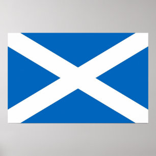 Impression encadrée avec le drapeau écossais