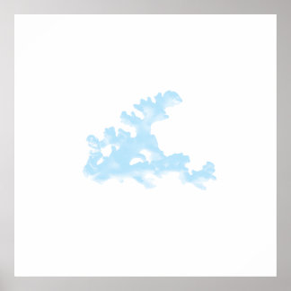 Impression encadrée de corail bleu subtil