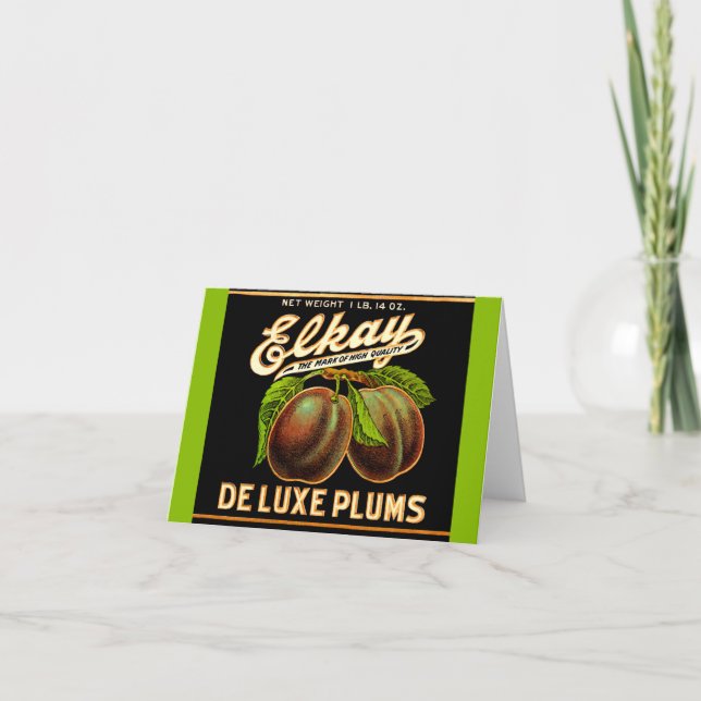Impression étiquette Elkay Deluxe Plums dans les a (Devant)