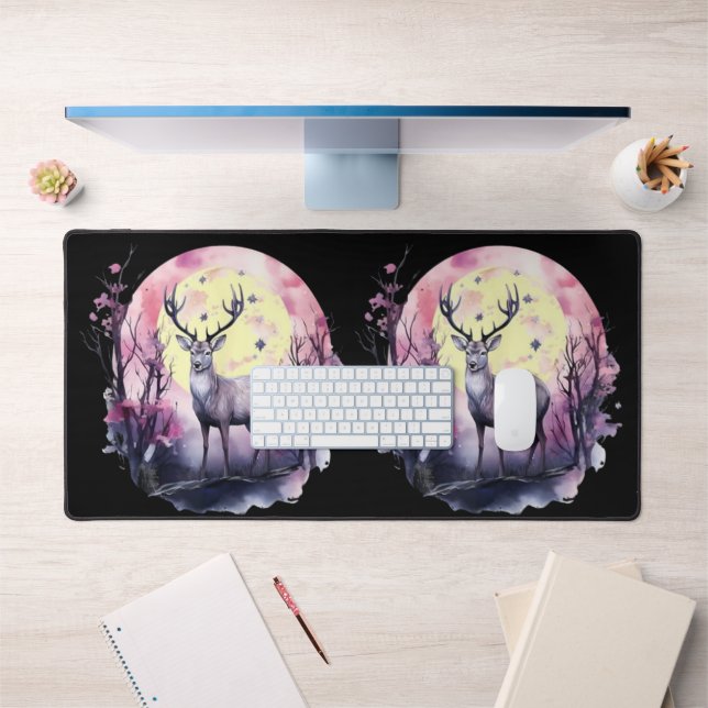 Impression faune flore cerf artistique nature anim (Bureau 1)