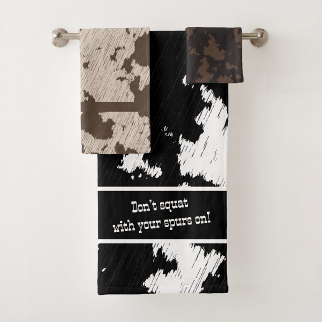 Impression Faux Vache Noir, Blanc, Brown et Crème (En situation)