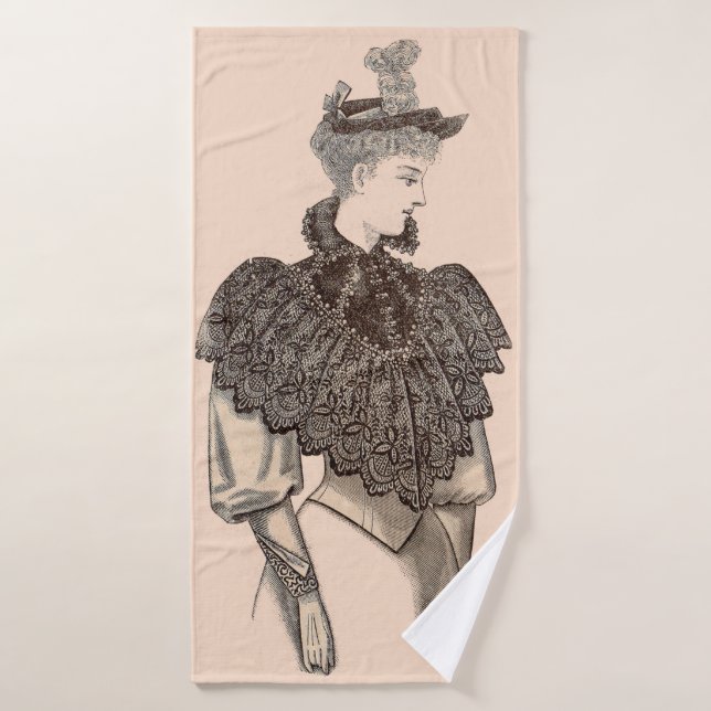 Impression féminine victorienne 1897 (Serviette de bain)