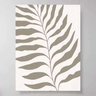Impression feuilletée minimaliste dans l'art beige