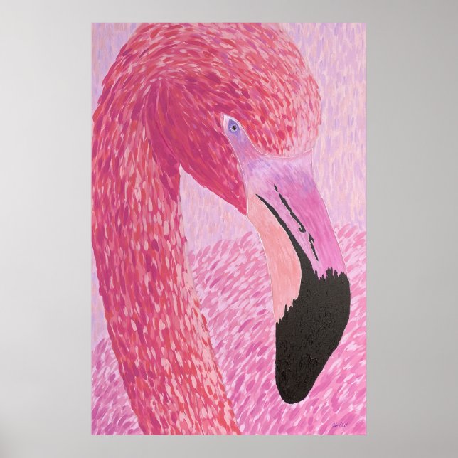 Impression Flamant Framboise - par Just Dahl (Devant)