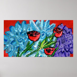 Impression florale, Affiche de valeur (semi-brilla
