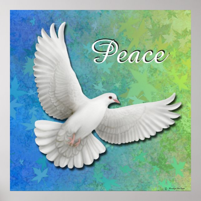 Impression Flying White Peace Dove (Devant)