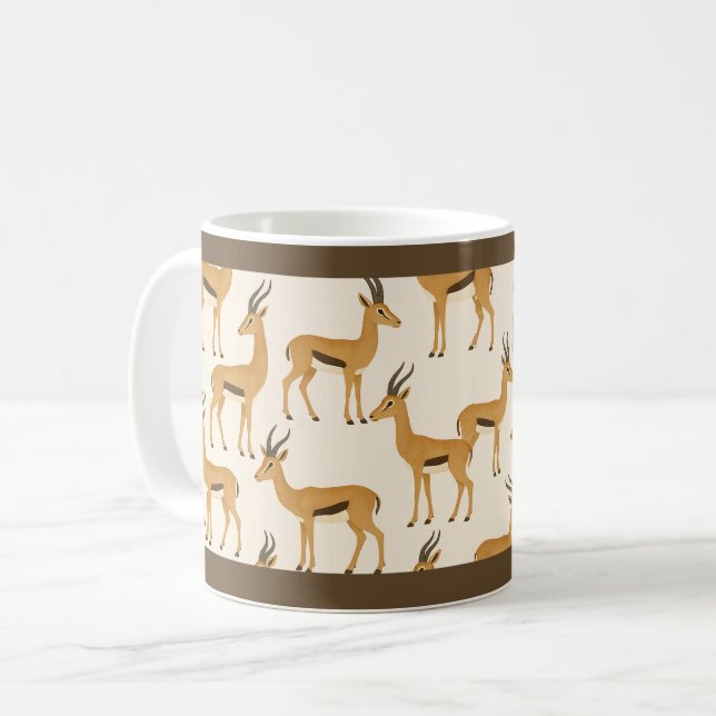 "IMPRESSION GAZELLE" - TASSE À CAFE 325 ML (Devant gauche)