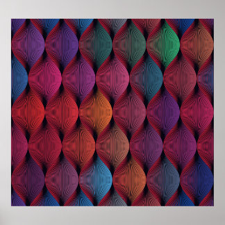 Impression géométrique volumique multicolore