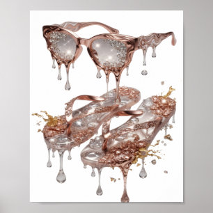 Impression GLAMOUR ROSE OR ARGENTÉ Witty