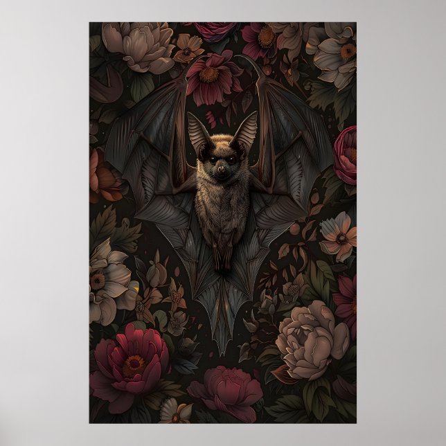 Impression gothique botanique de chauve-souris, Da (Devant)