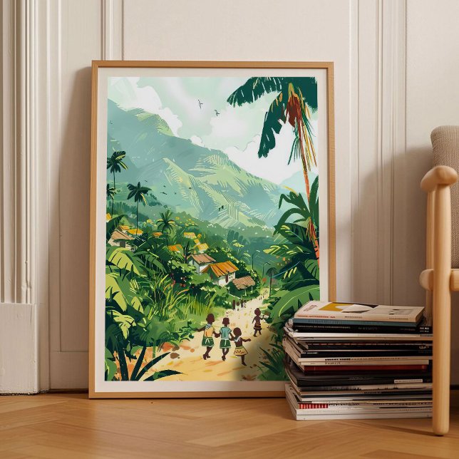 Impression Kongo Illustration Kongo Affiche Kinsha (Créateur téléchargé)