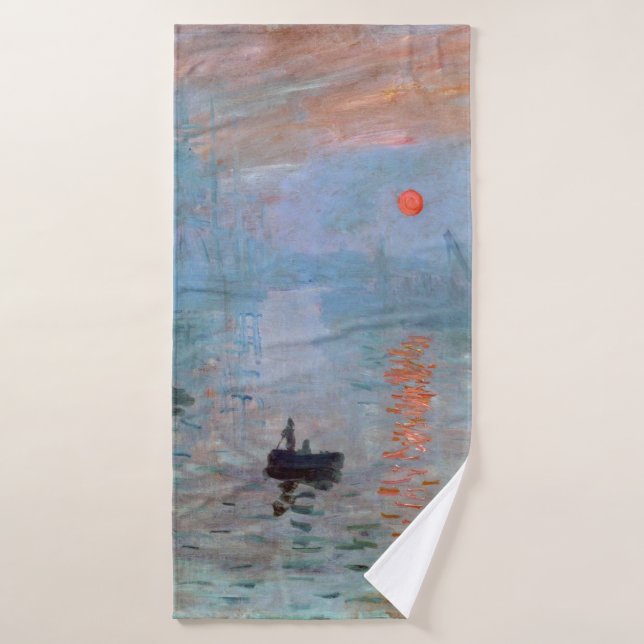 Impression, lever de soleil, Claude Monet, 1872 (Serviette de bain)