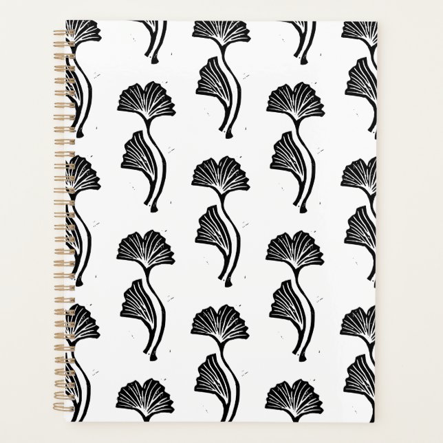 Impression Lino Feuille Gingko (Devant)