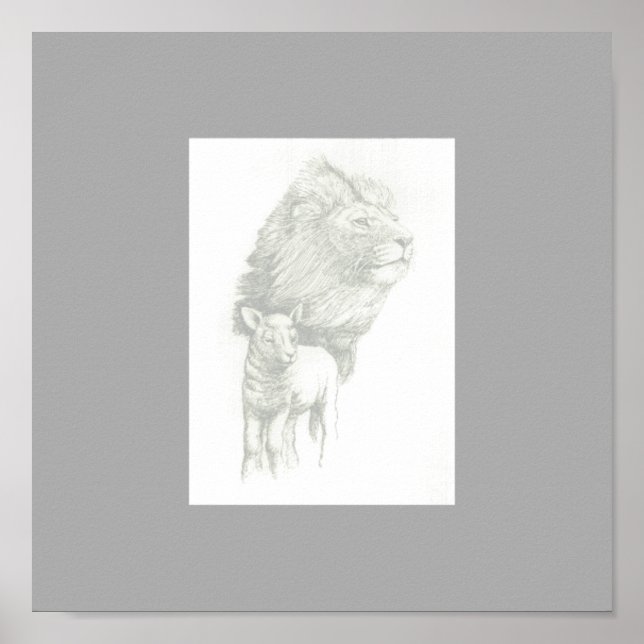 Impression Lion et agneau (Devant)