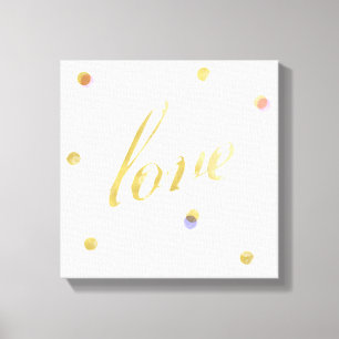 Impression Love Gold Canvas