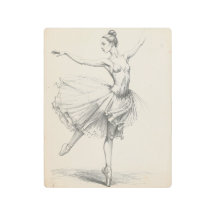 Impression métallique élégante de ballerine