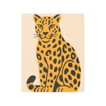 Impression métallique léopard moderne