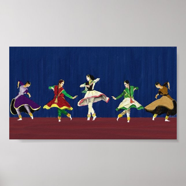 Impression miniature de danseuses Kathak (Devant)