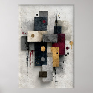 Impression minimale abstraite, art imprimable, mur