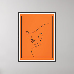 Impression minimaliste Abstraite de ligne faciale 