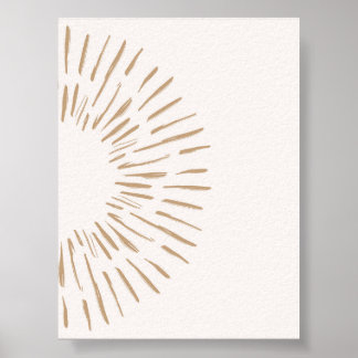 Impression minimaliste des rayons solaires Abstrai