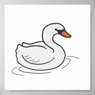 Impression minuscule du cygne forestier