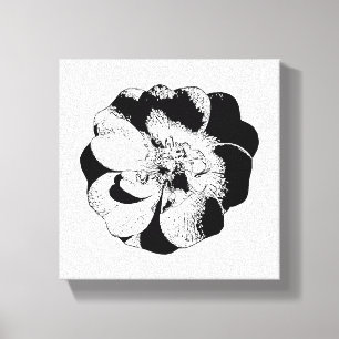 Impression monochrome minimaliste en toile étirée