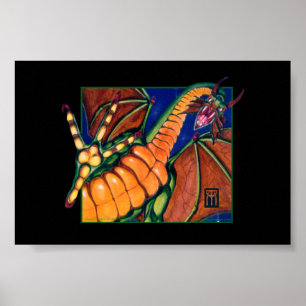 Impression MtG Shivan Dragon sur noir