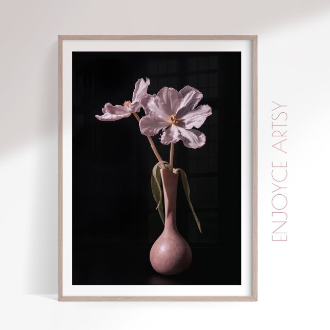 Impression murale minimale de tulipe sauvage (Créateur téléchargé)