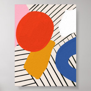 Impression murale minimaliste colorée moderne