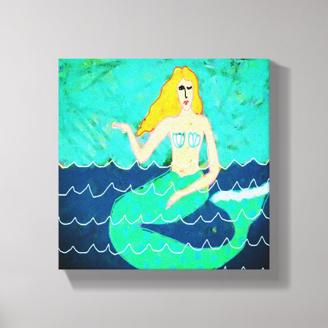 Impression numérique Abstraite de sirène verte (Recto)