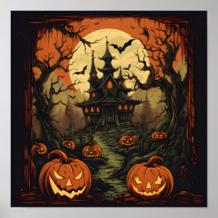 Impression numérique Halloween vintage