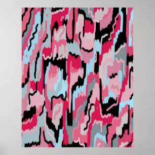 Impression numérique rouge et noire